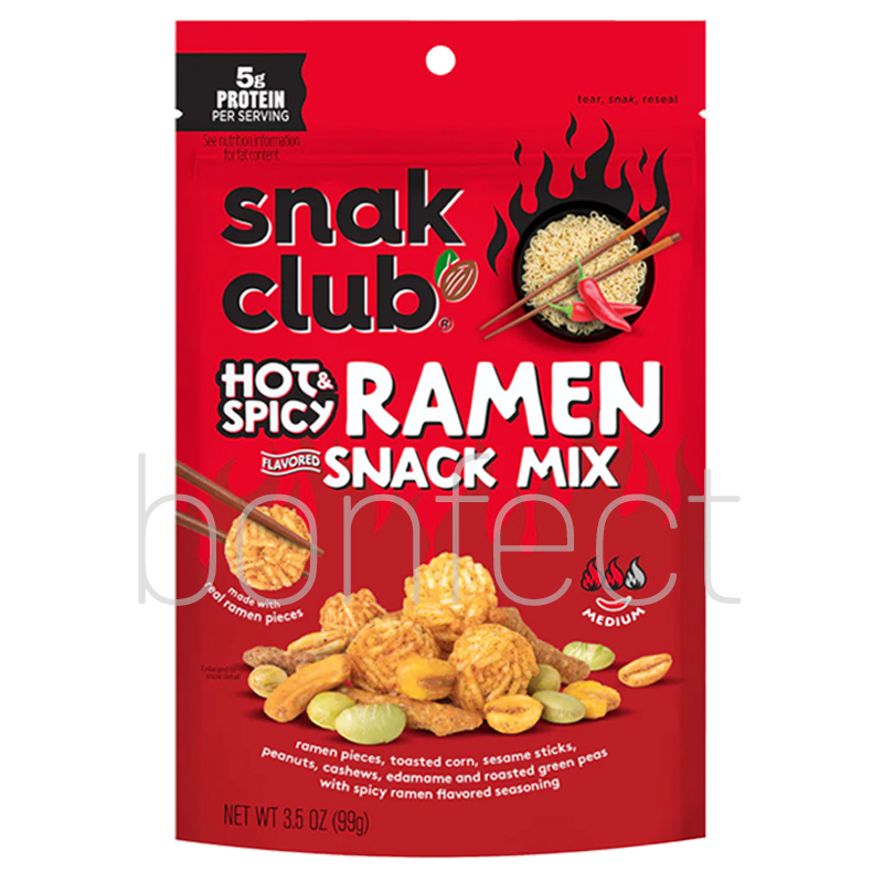 Snak Club Hot  Spicy Ramen Snack Mix 99g  6 Pack